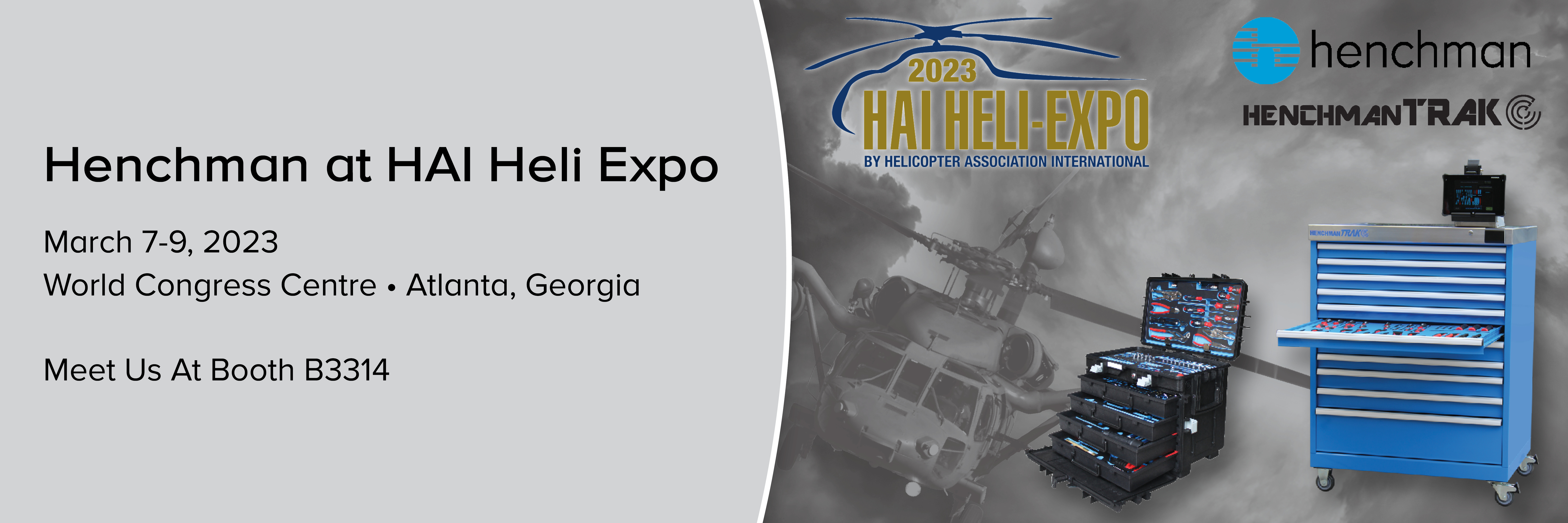 HAI Heli-Expo 2022 in Dallas Texas with Henchman on Booth 6423