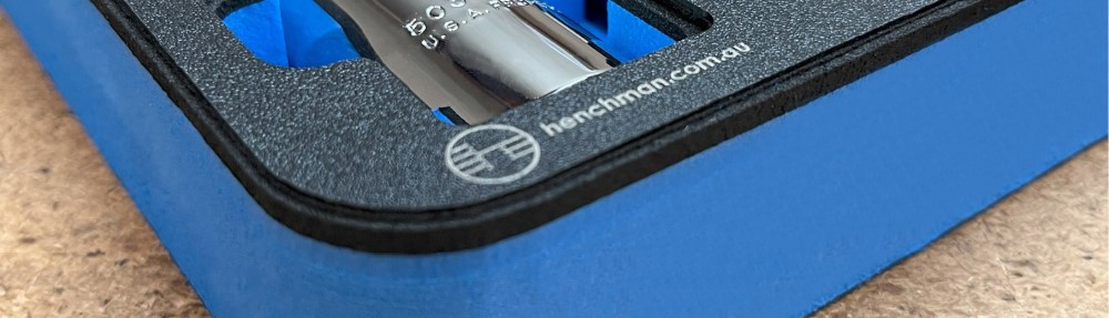 Henchman Custom-cut two-coloured Foam Inlays CNC-cut Visual Tool Control Shadow Foam
