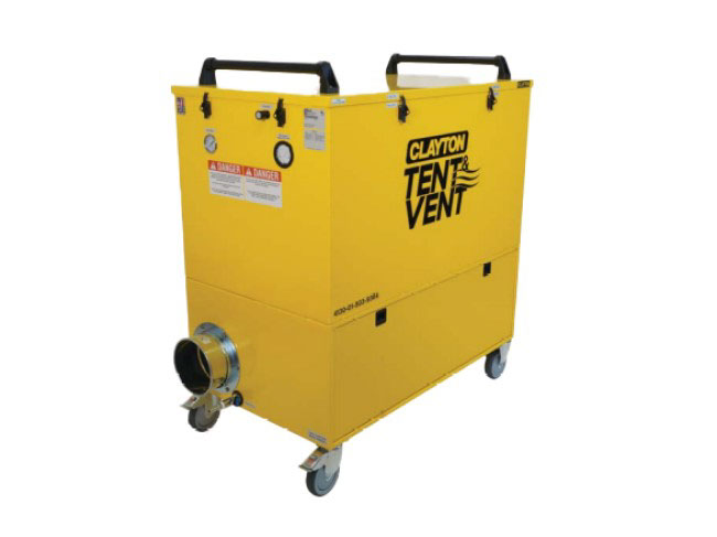 Clayton Tent and Vent Overspray Filtration System
