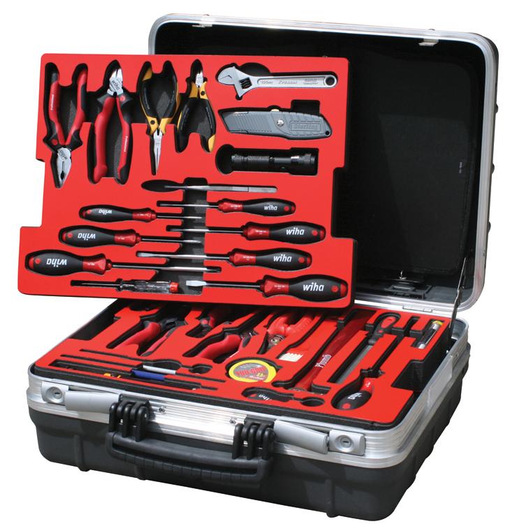 Wheeled Comprehensive Electronics Kit - Tool Selection ABEF in Foam Trays