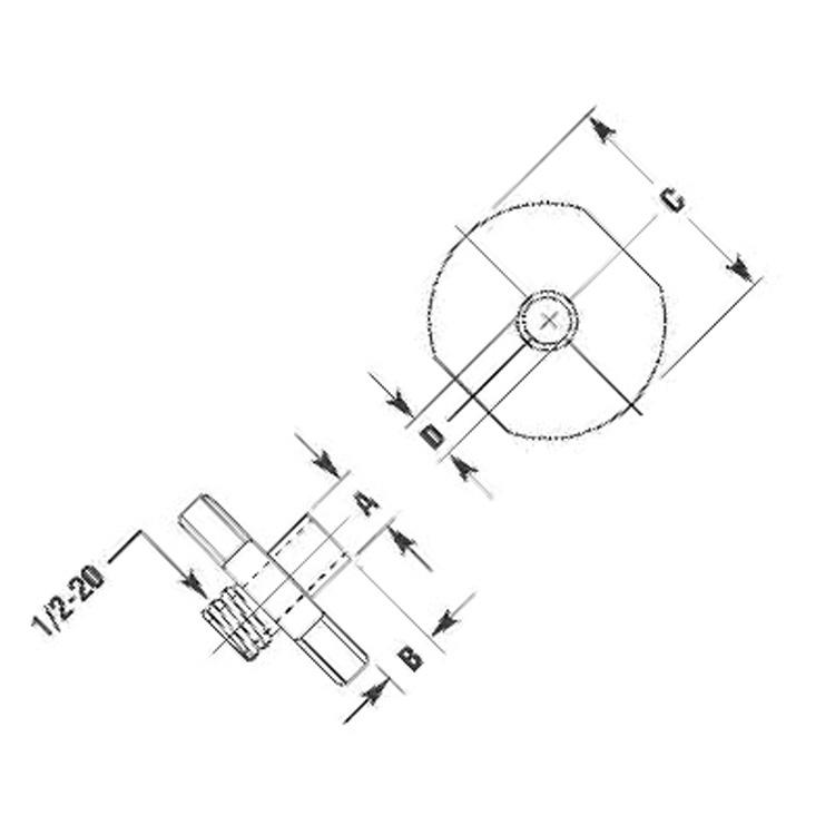 Template Guide for SRT10S25N Router Pilot 1/2 x 1/2 inch Flange 2-1/2 inch