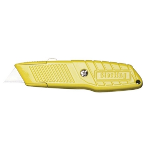 Knife with Thumb-Screw Retractable Yellow