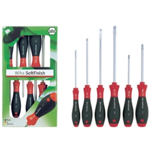 Wiha Screwdriver Set Philips Slotted Round Blade 6 Pieces