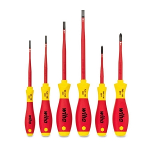 Wiha Screwdriver Set Philips Slotted SlimFix Insulated 6 Pieces