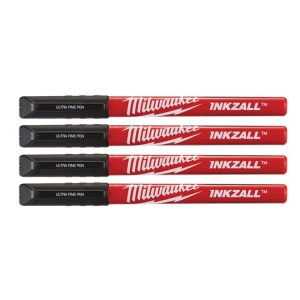 Milwaukee Inkzall Ultra Fine Point Pen black Pack of 4