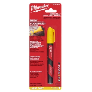 Milwaukee Inkzall Liq Paint Marker Yellow