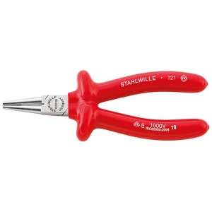 Stahlwille 6523 Round Nose Pliers VDE Short 160mm chrome-plated dipped Insulatio