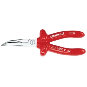 Stahlwille 6530 Snipe Nose Pliers VDE 160mm chrome-plated dipped Insulation