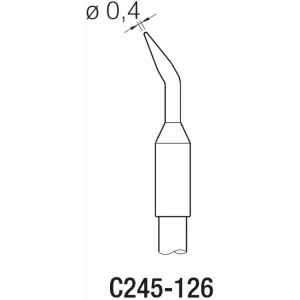 JBC T245 Cartridge 0.4mm Bent Conical