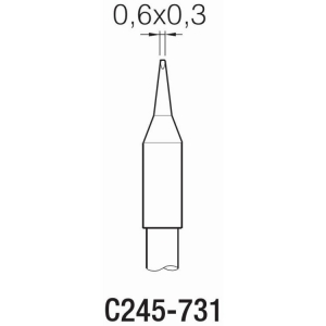 JBC T245 Cartridge 0.6x0.3mm Chisel