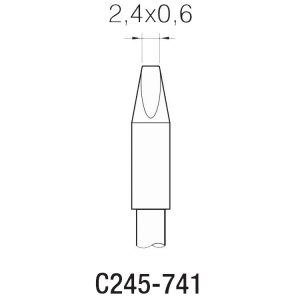 JBC T245 Cartridge 2.4x0.6mm Chisel