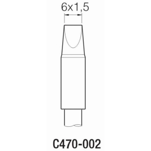 JBC T470 Cartridge 6.0x1.5mm Chisel