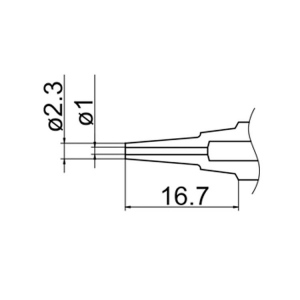 Hakko N1-L10 Nozzle 1.0mm Long for FM2024