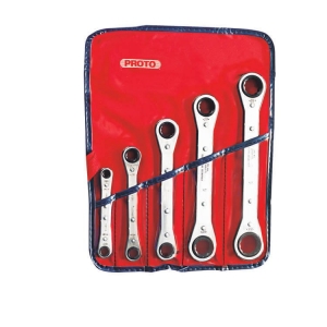 Proto J1190A Box Wrench Ring Spanner Set Ratcheting 5 Pieces 12 Point