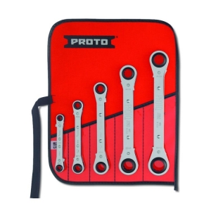 Proto J1190LO Box Wrench Ring Spanner Set Ratcheting 5 Pieces 6 Point
