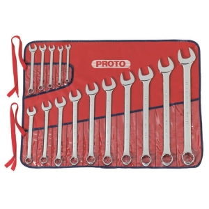 Proto J1200F-T500 Combination Wrench Spanner Set 15 Pieces 12 Point Full Polish