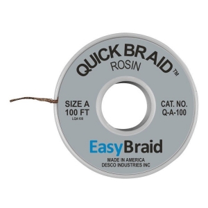 Easy Braid Quick Braid Desolder Braid Rosin 0.025 inch x 100ft
