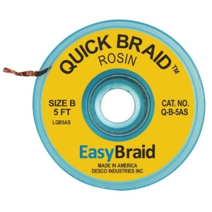 Easy Braid Quick Braid Desolder Braid Rosin 0.050 inch x 5ft
