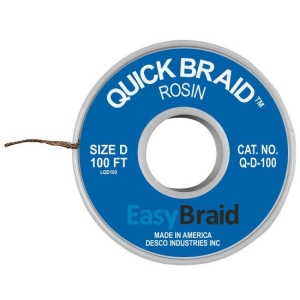 Easy Braid Quick Braid Desolder Braid Rosin 0.100 inch x 100ft