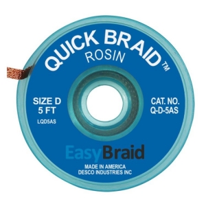 Easy Braid Quick Braid Desolder Braid Rosin 0.100 inch x 5ft