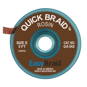 Easy Braid Quick Braid Desolder Braid Rosin 0.125 inch x 5ft