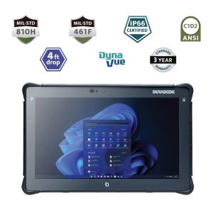 Durabook R11 Rugged Tablet IP65 MIL-STD-810G/461F ANSI C1D2 4ft