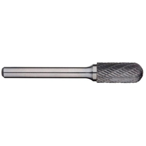 1/4 Inch Cylindrical Ball Nose Carbide Burr