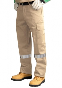 Work Cargo Pants with Pockets Hi-Vis Arc Flash Flame resistant Tan Brown