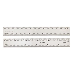 Toledo Rule Double Sided Metric and Imperial 150mm Stainless Steel