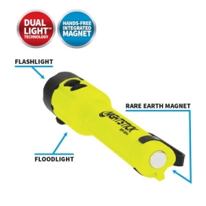 Nightstick Dual Light Flashlight with Tail Magnet and Mount 120L