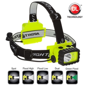 Nightstick Headlamp IECEX ATEX Intrinsically Safe with Green Flood Light